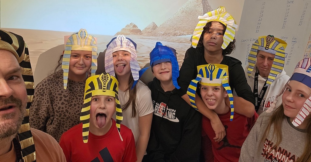Ancient Egypt comes alive! 🏺 Mr. Urbanski’s 6th grade Pharos learning and having fun along the way. 