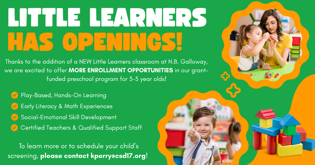Little Learners Program Flyer