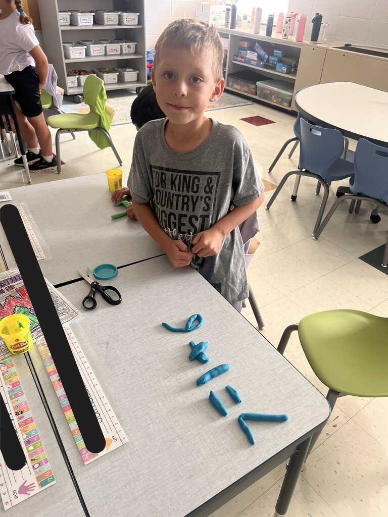 Student Math Equations with PlayDoh