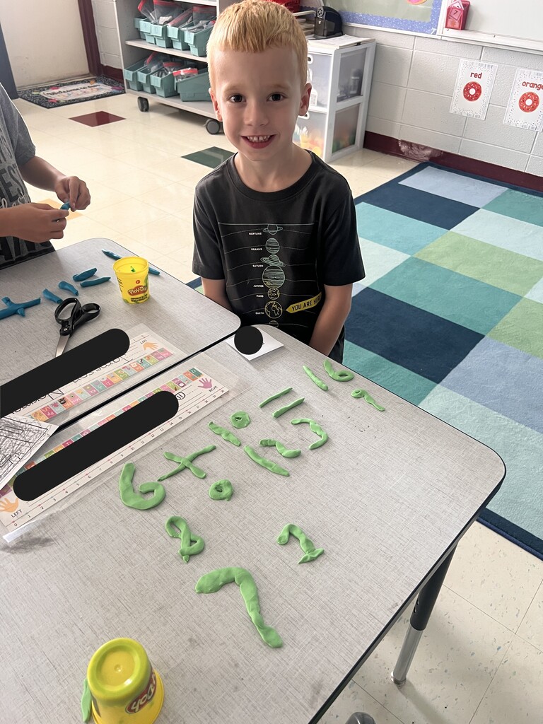 Student Math Equations with PlayDoh
