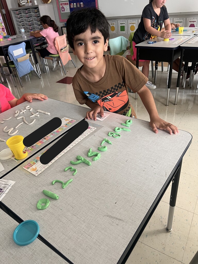 Student Math Equations with PlayDoh