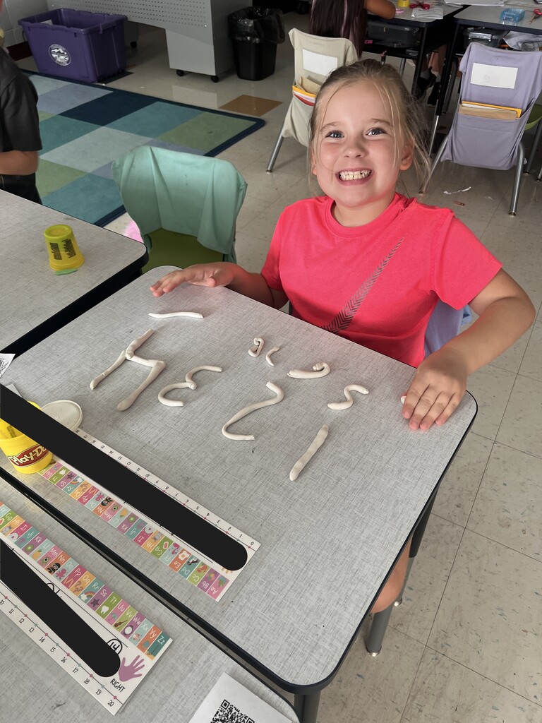 Student Math Equations with PlayDoh