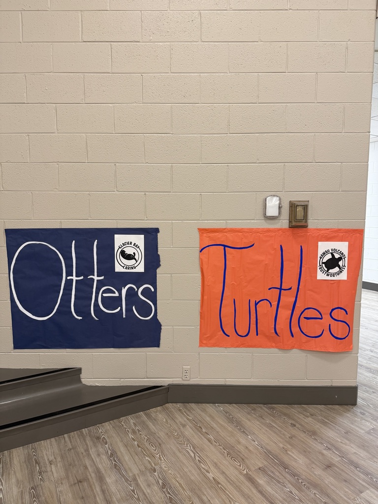 Photos of two signs on the walls. One says Otters and the other says Turtles