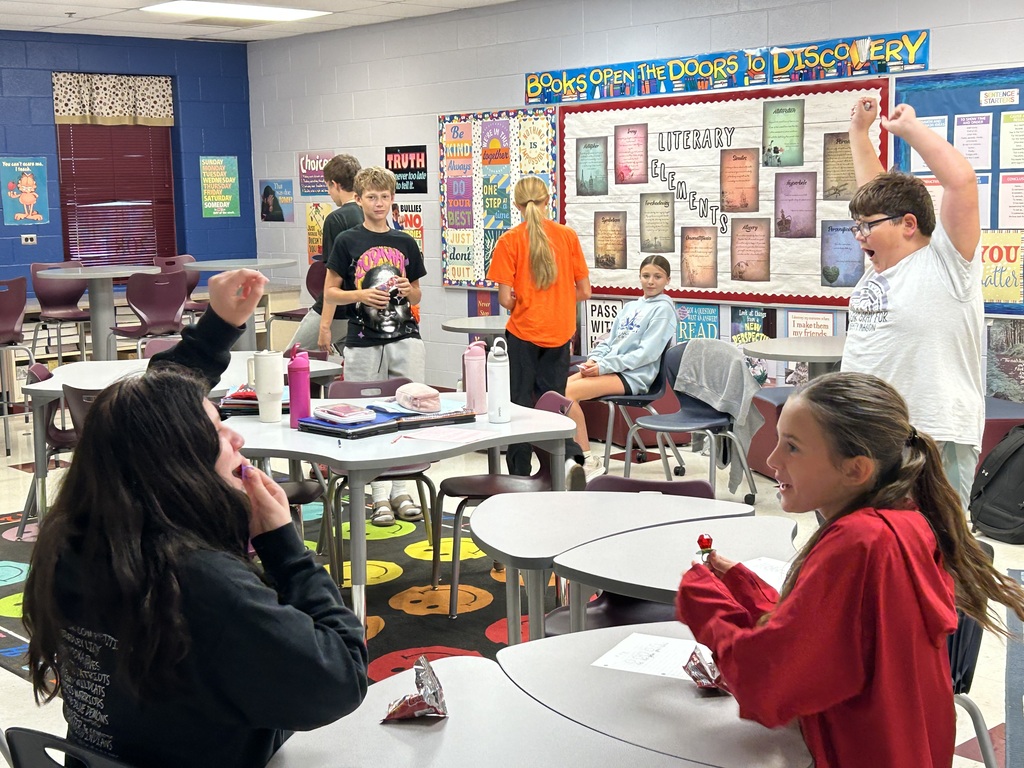 Students playing a game