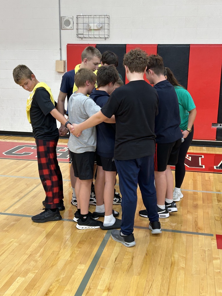 Students playing a game