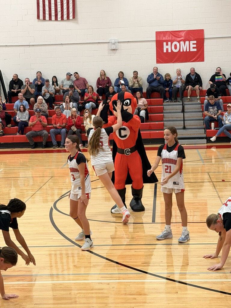 Rowdy high five girls bball