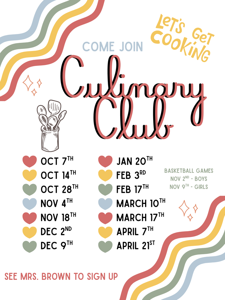 Culinary club flyer