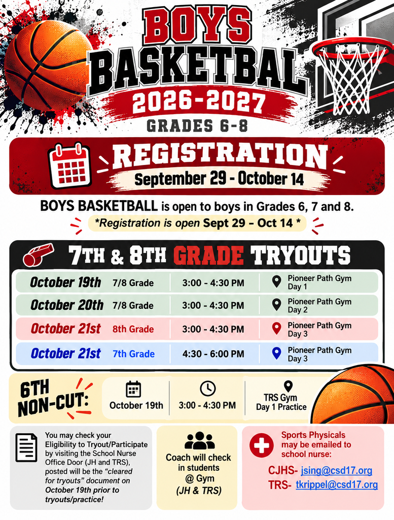 Flyer for basketball tryouts