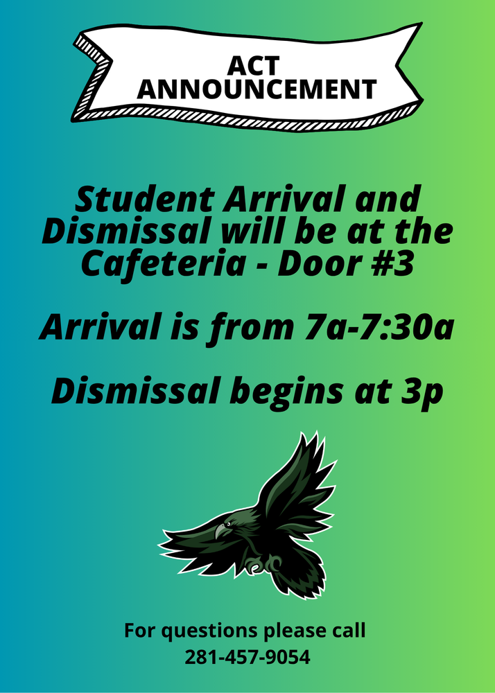 student arrival flyer
