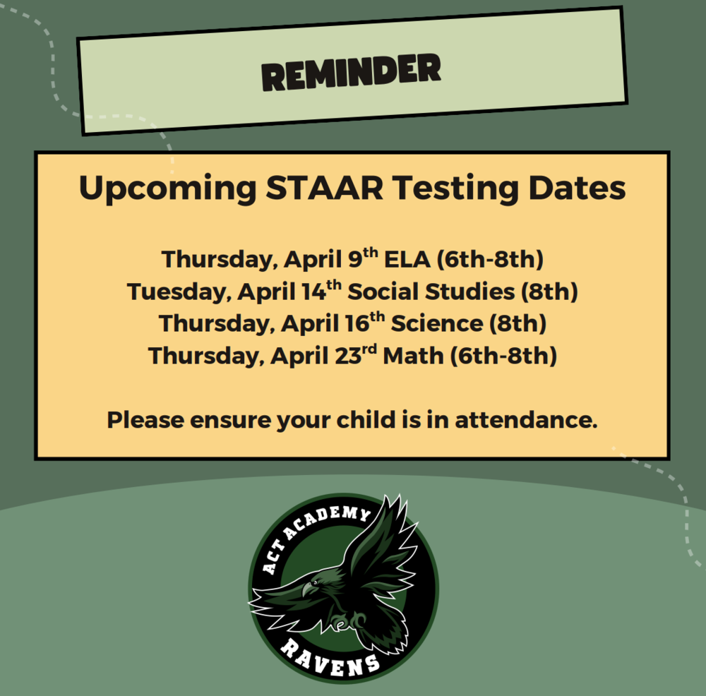 STAAR Dates