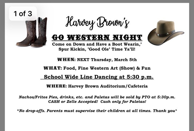 Go Western night flyer 