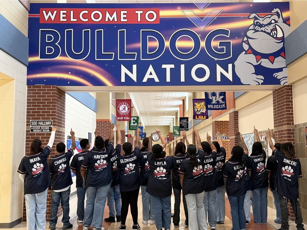 student council members in their matching jerseys 