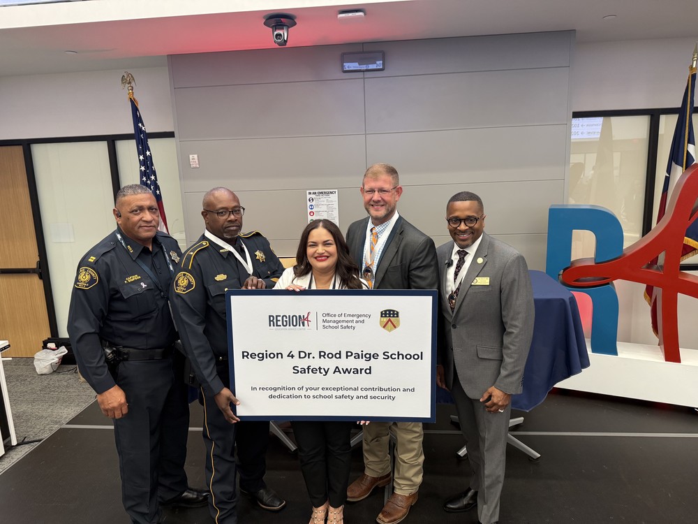 Superintendent with Mr. Laird, Mrs. Benitez, Lt. Howard and Capitan Simpson