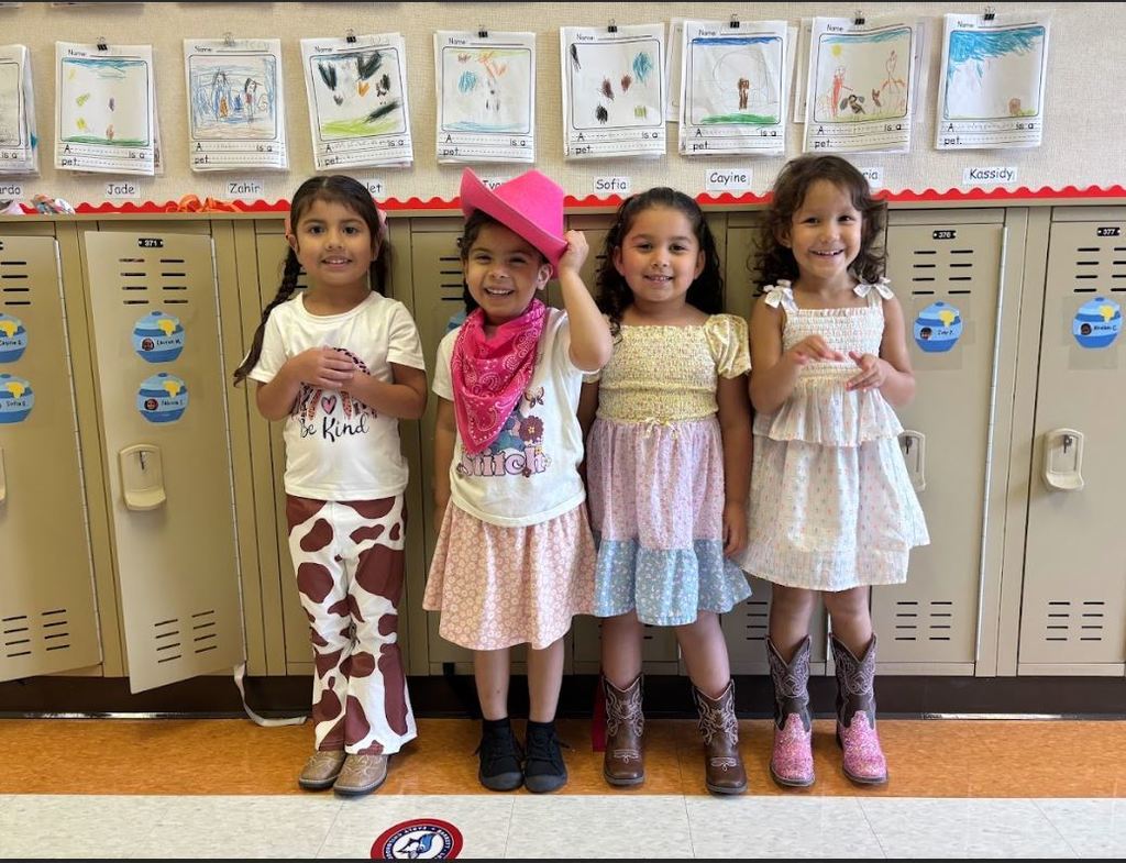 Students dressed as cowboys and cowgirls