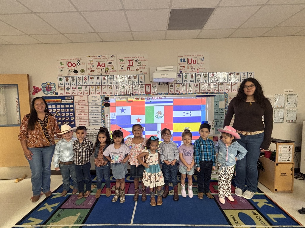 Students and staff dressed as cowboys and cowgirls