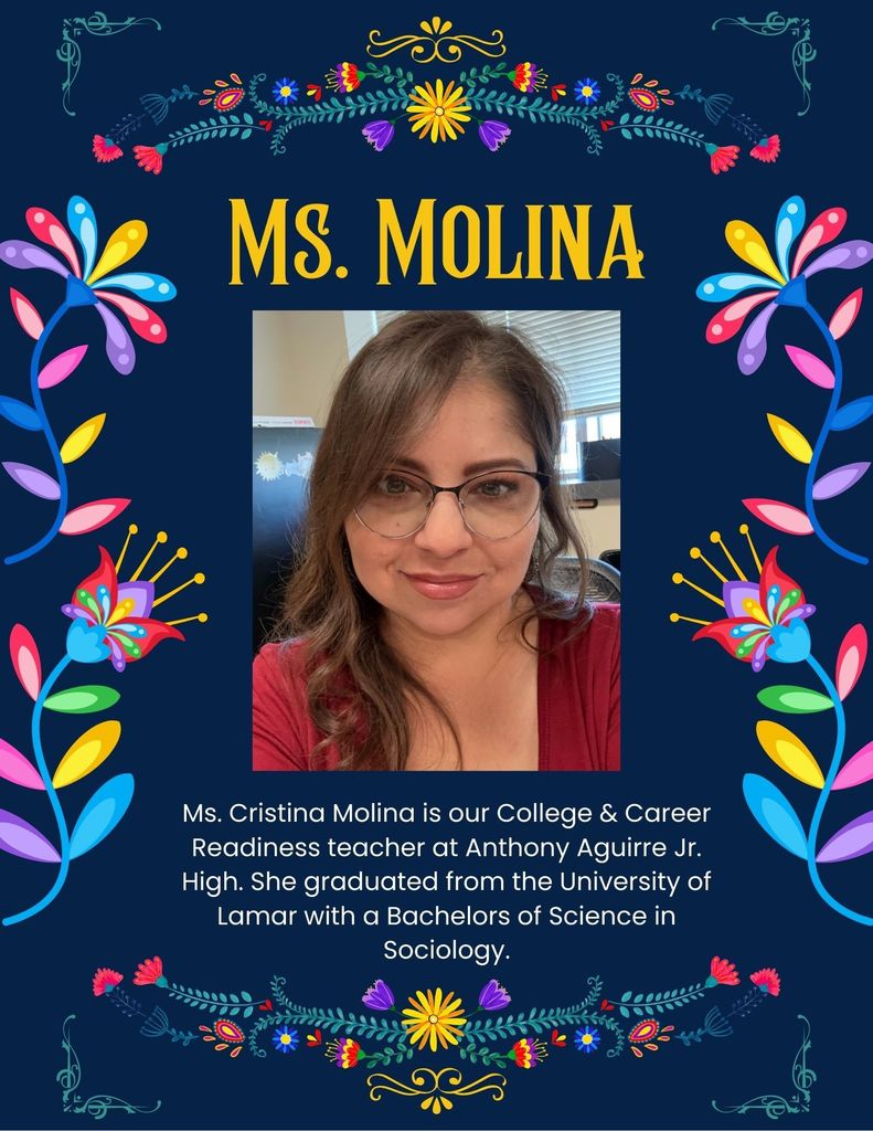Ms. Molina College & Career teacher at Anthony Aguirre