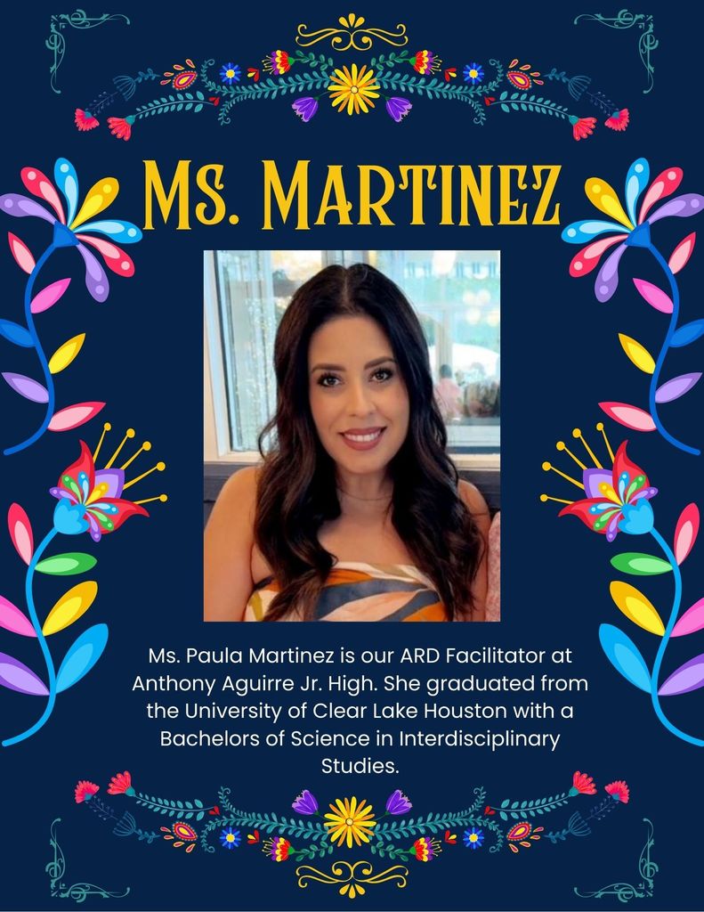 Ms. Martinez ARD facilitator at Anthony Aguirre