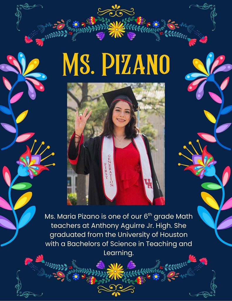 Ms. Pizano Math Teacher at Anthony Aguirre