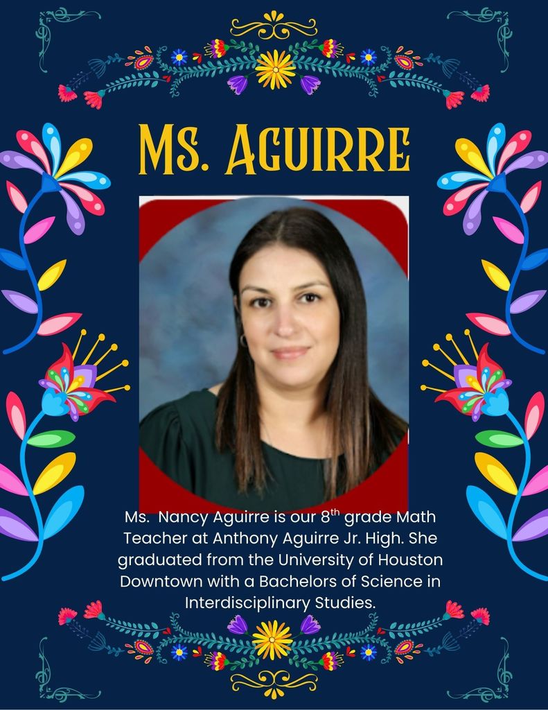 Ms. Aguirre Algebra Teacher at Anthony Aguirre
