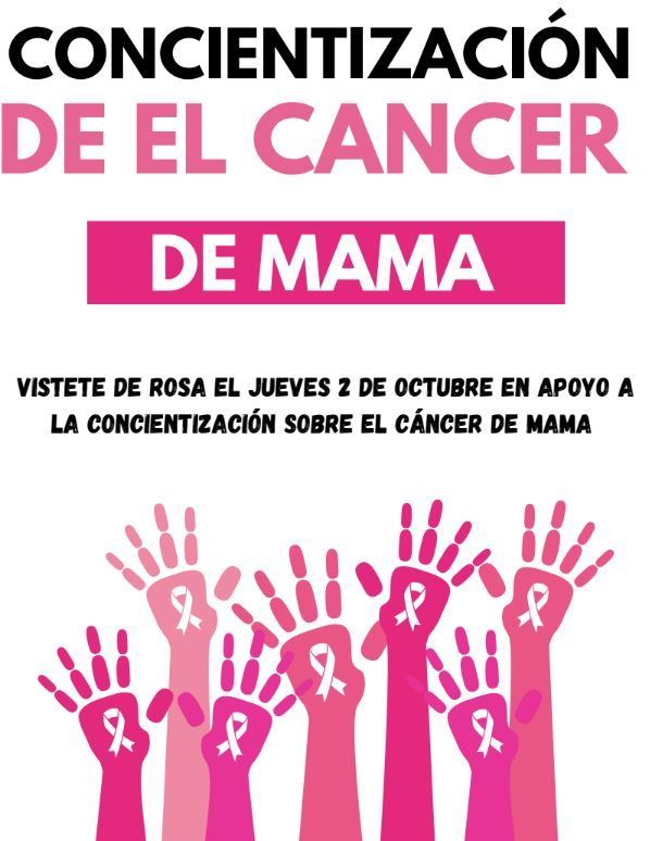 Breast Cancer Awareness - Wear pink on Thursday, October 2nd