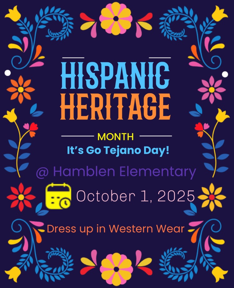 Hamblen Elementary Tejano Day Flyer