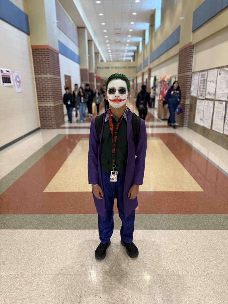 student dressed as the joker