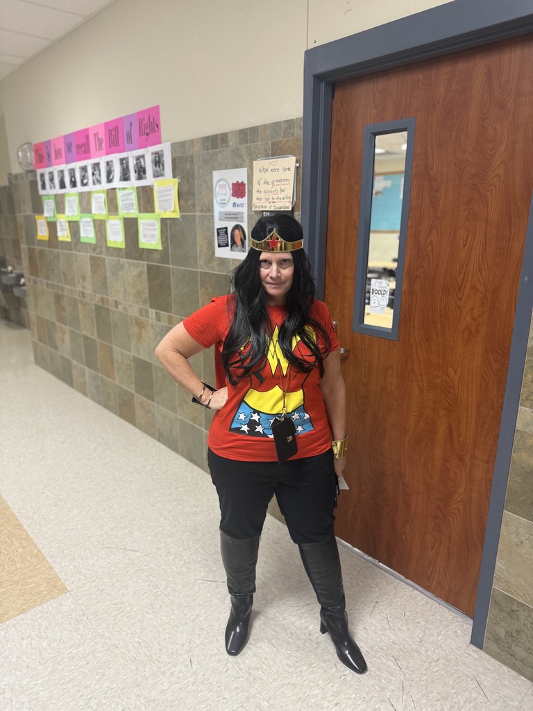 staff dressed up as wonder woman