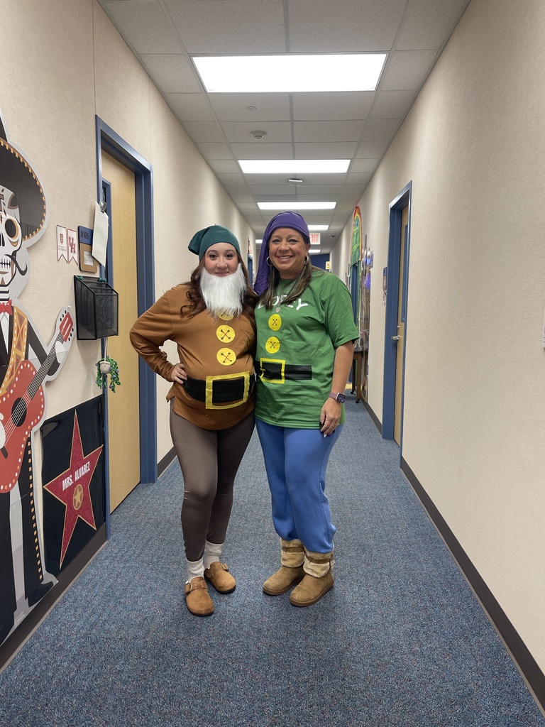 Bashful and Dopey - Staff dressed up for Storybook Character Day