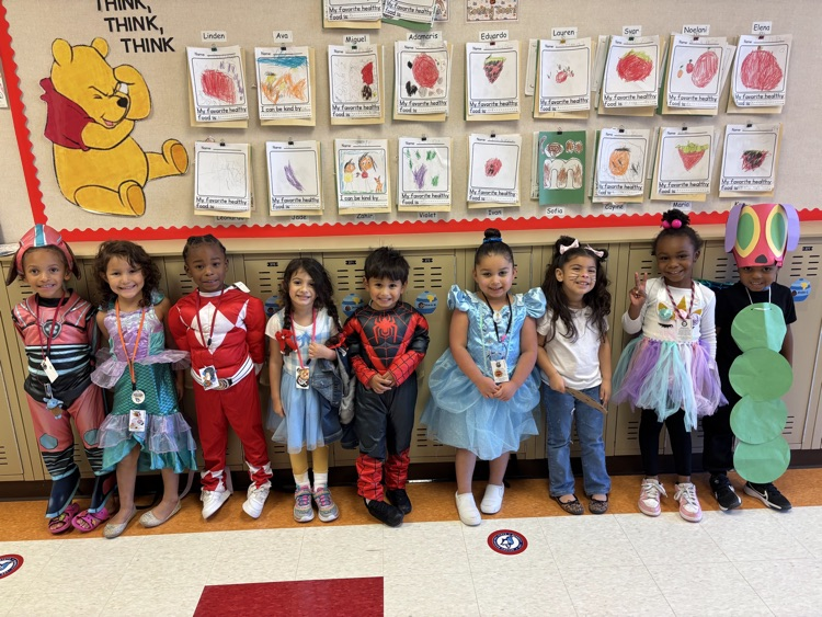 Students dressed up for storybook character day