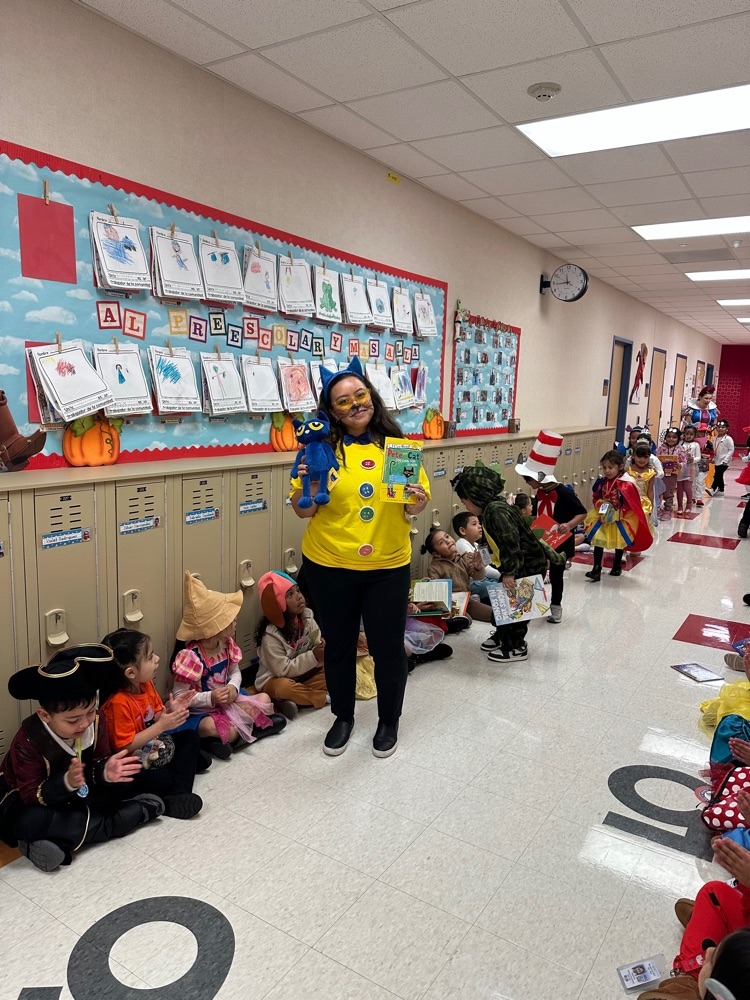 Students dressed up for storybook character 