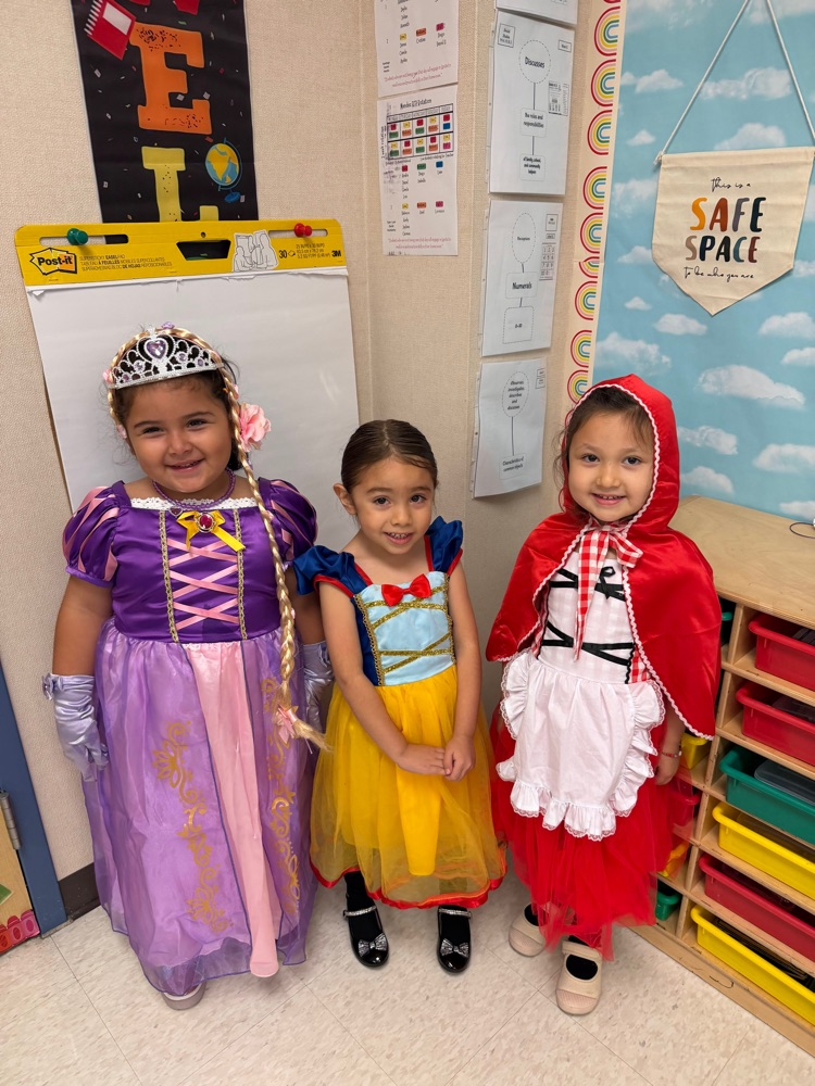 Students dressed as storybook characters 