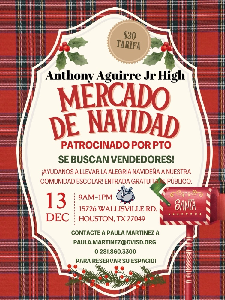 Christmas market flyer - Spanish