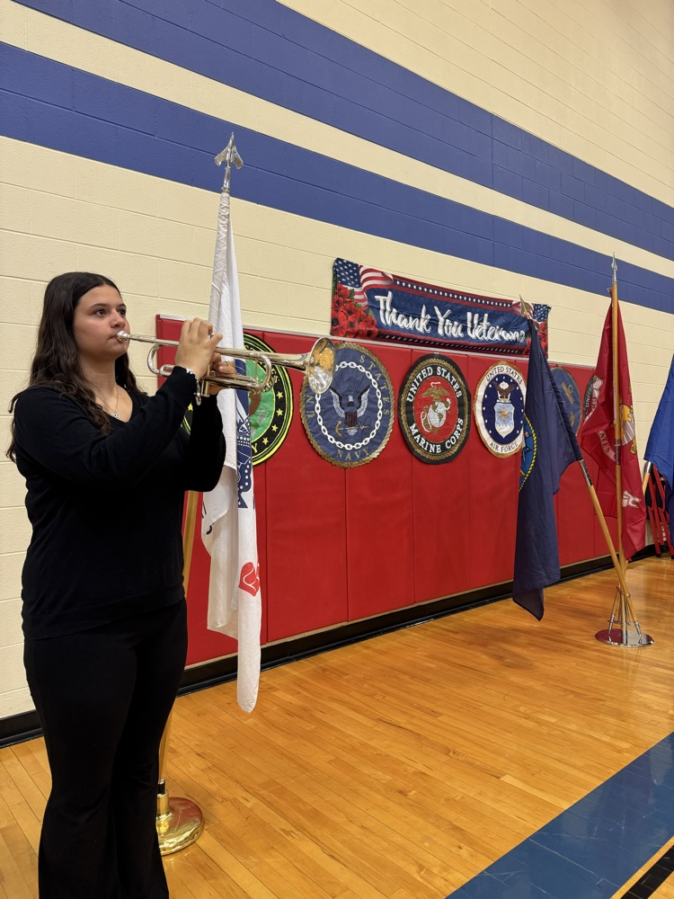 student playing instrument
