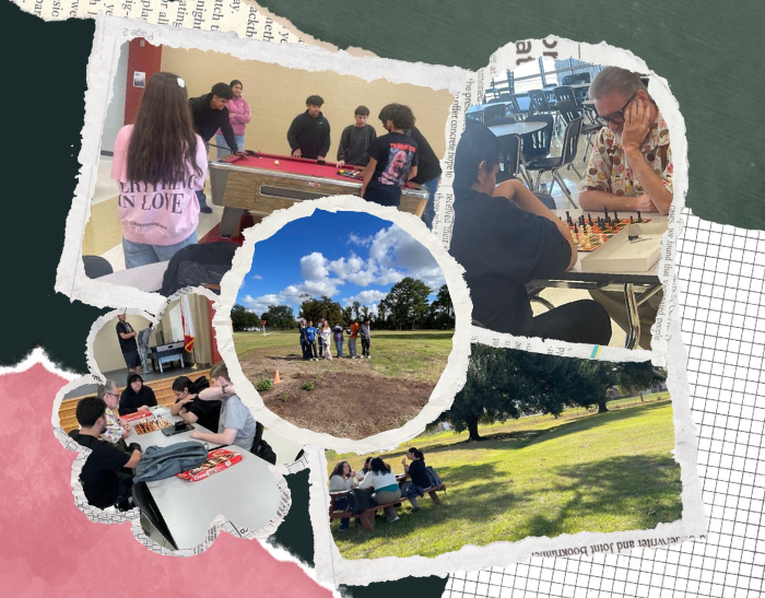 students enjoying outside