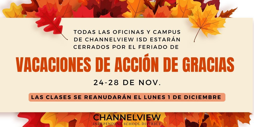 Thanksgiving break flyer reminder