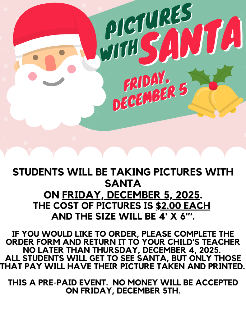 Pictures with Santa Flyer; Friday December 5th for $2 each