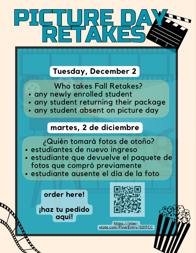 Picture Day Retakes - Tuesday, December 2nd