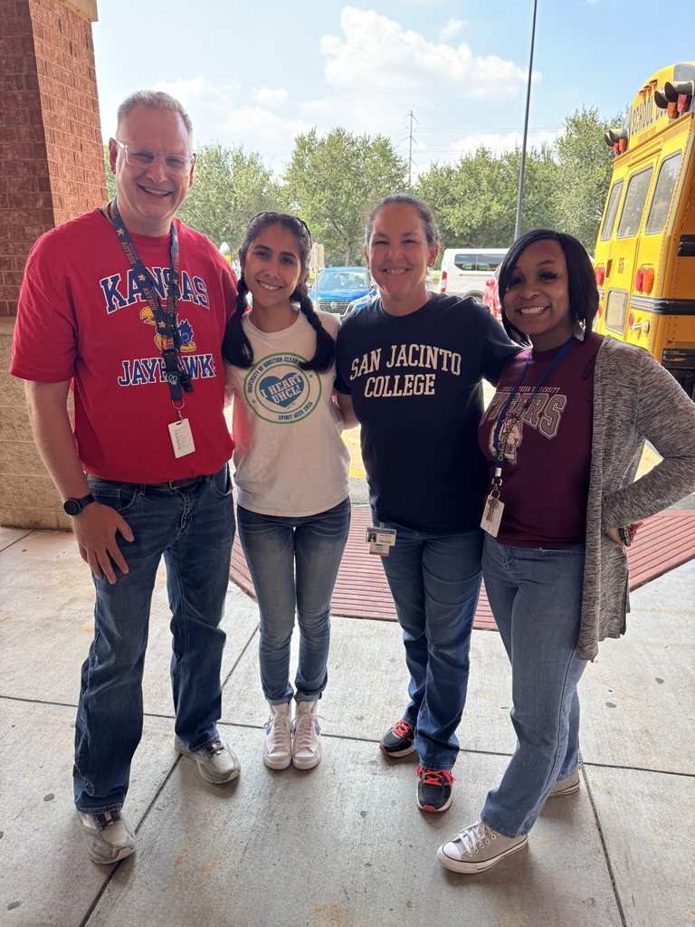 Teachers in college shirts