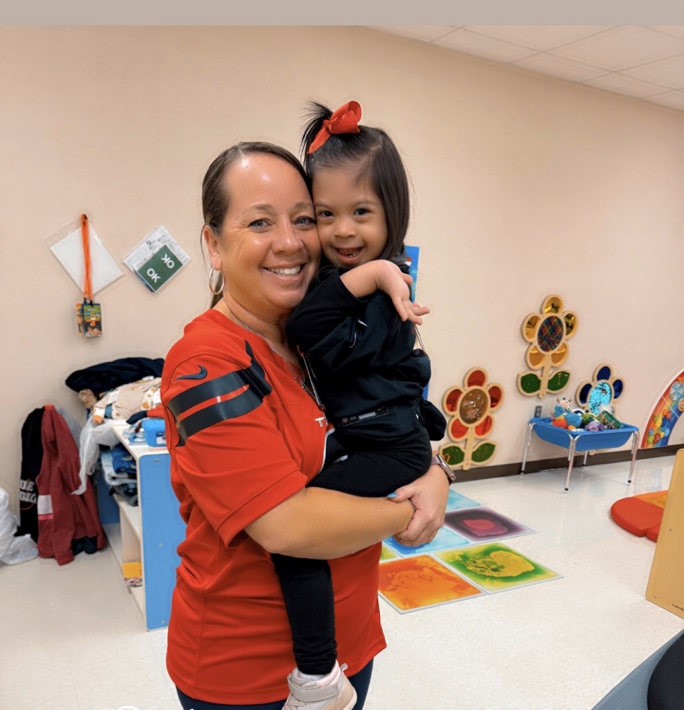 Students and Staff dressed in Texans gear to support the team in the playoffs