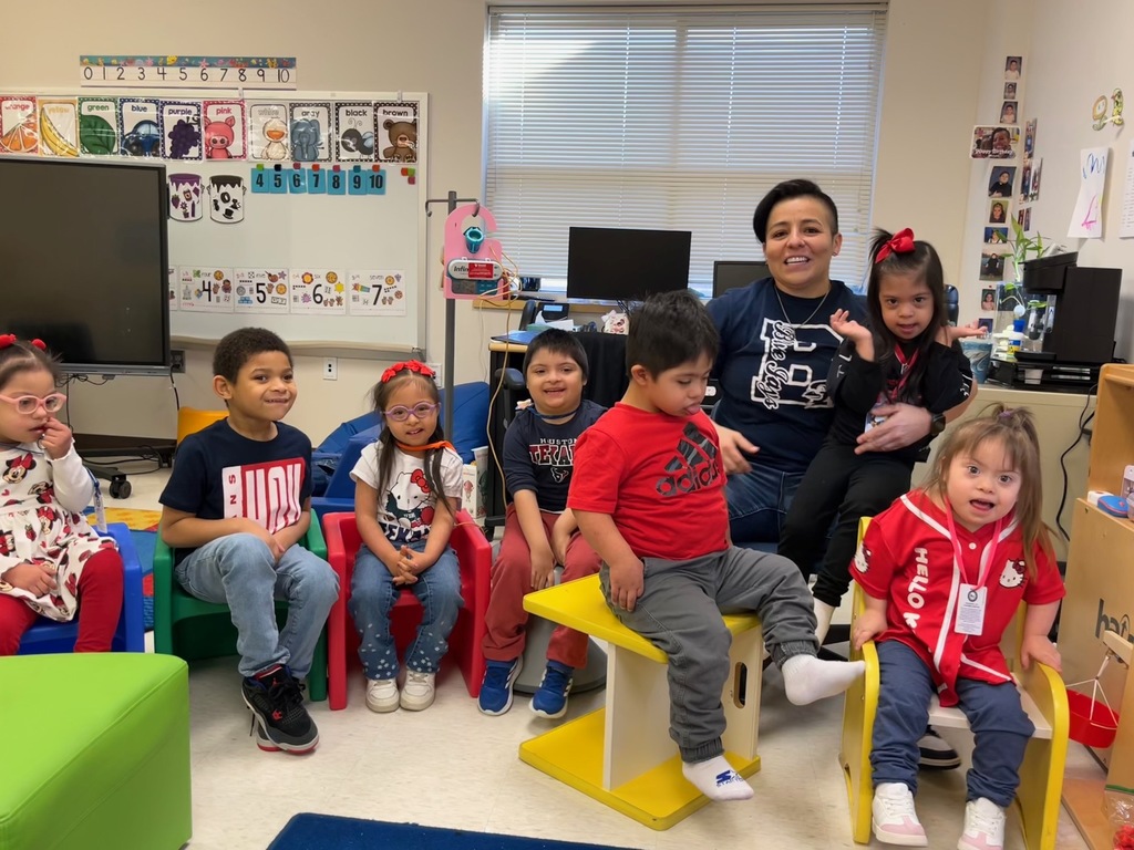 Students and Staff dressed in Texans gear to support the team in the playoffs