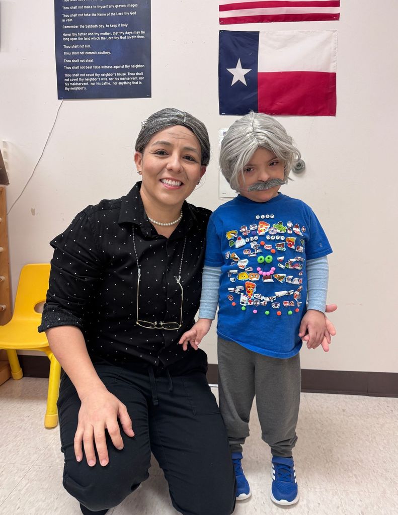 Students and staff dressed up as 100 years old for 100 days of school