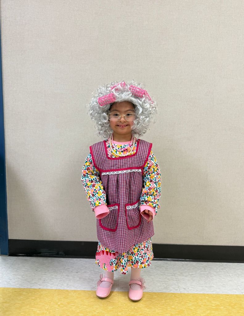 Students dressed up as 100 years old for 100 days of school