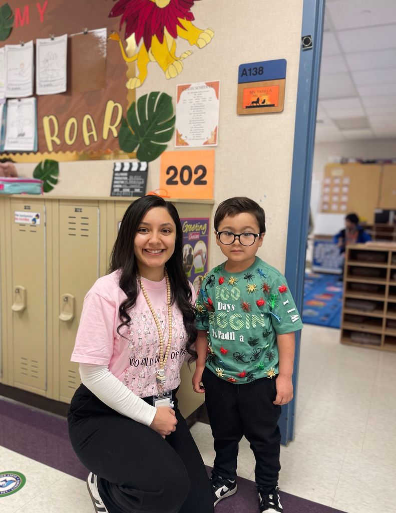 Students dressed up for 100 days of school