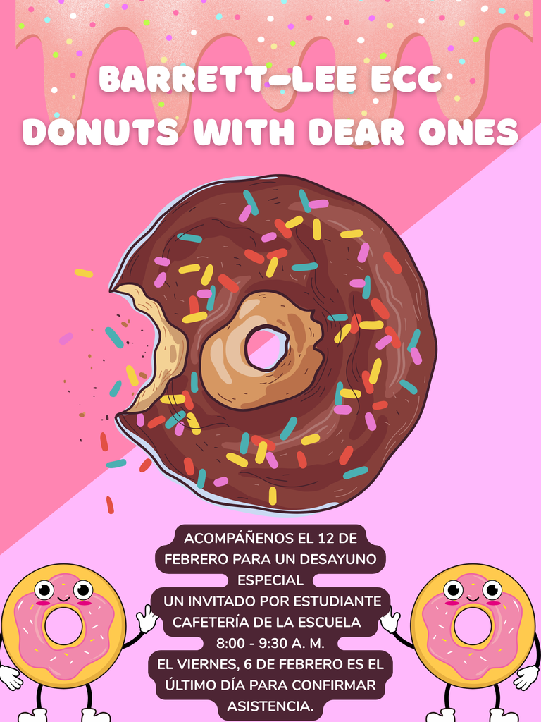 Donuts with Dear Ones Flyer in Spanish