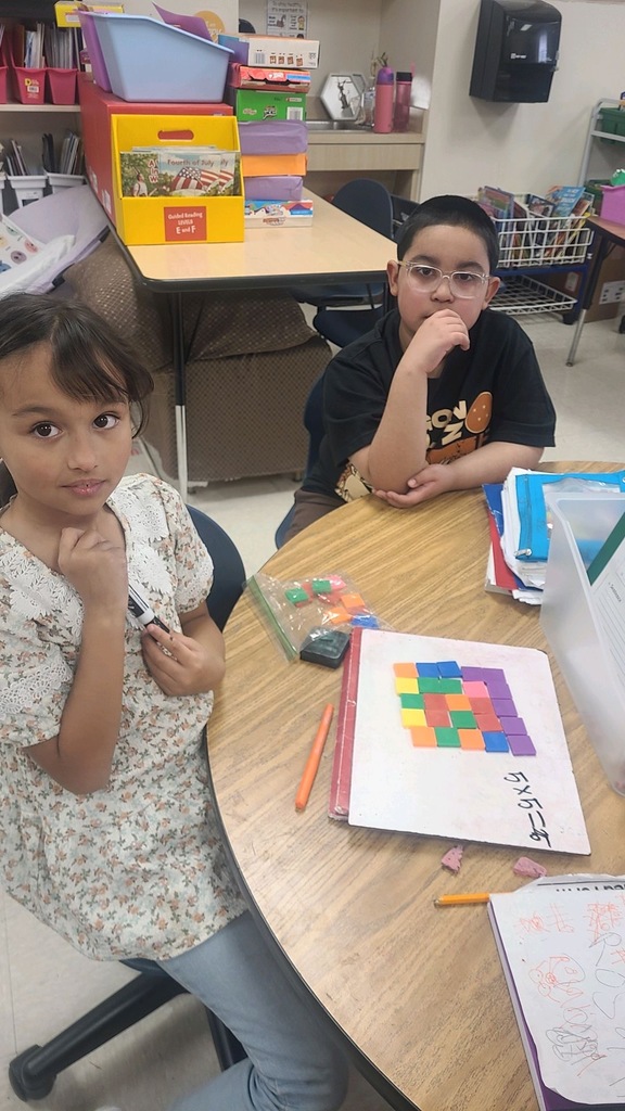 Student working on area in 2nd grade