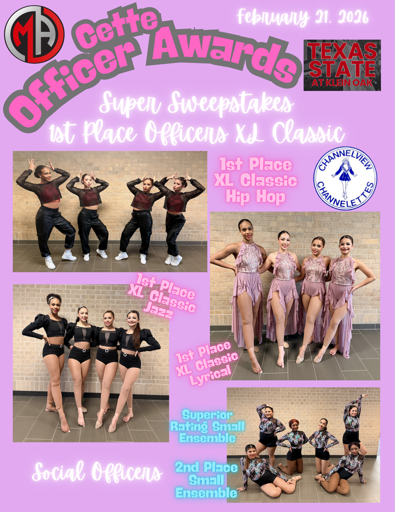 CETTE Officer Awards Feb. 21 2026 Super Sweepstakes pictures of our the dance team