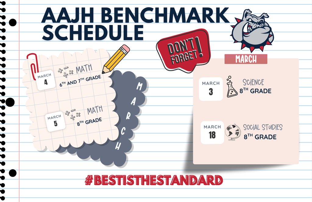 AAJH benchmark schedule #2: March