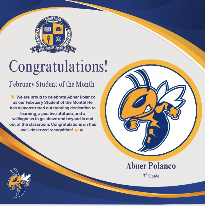 February Student of the Month: Abner Polanco 