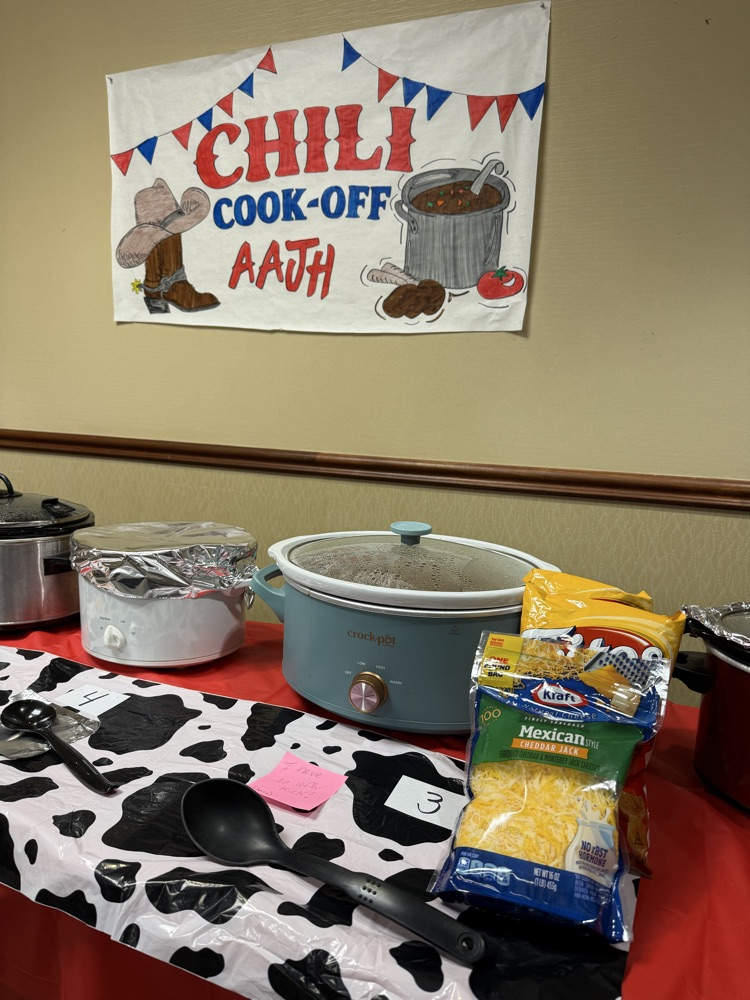 chili cook off banner and set up