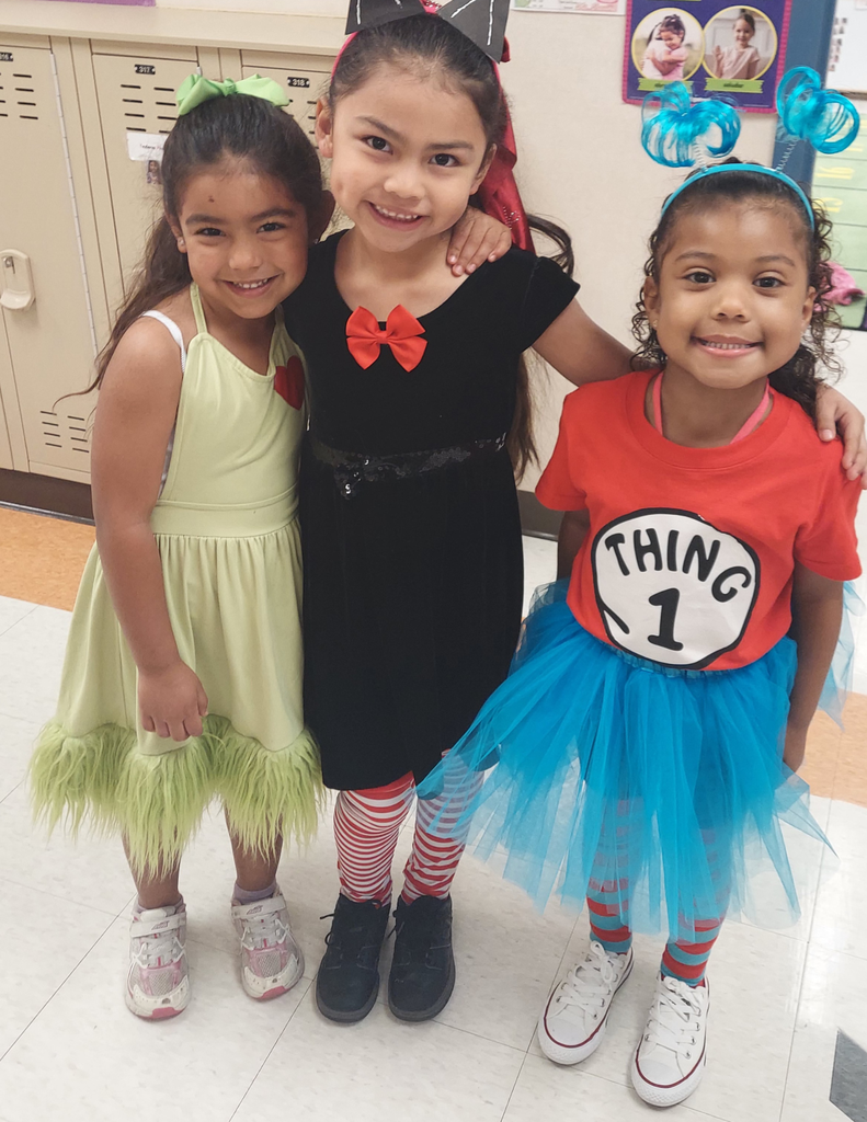 Students dressed up as Dr Seuss characters for Dr Seuss Week